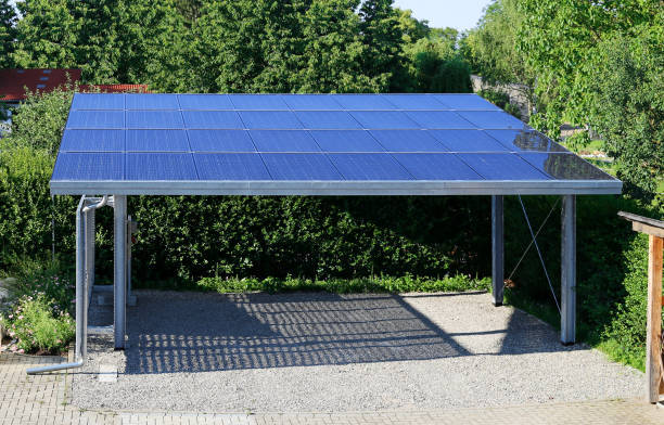 Carport solaire Photographie d'un carport solaire